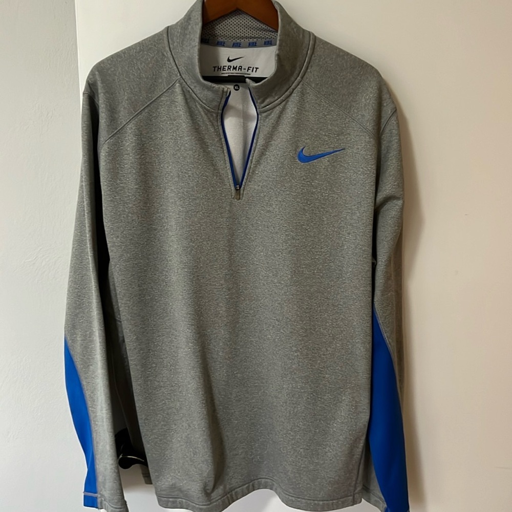 Mens Gray Nike Therma Fit Lined Pullover Size XL